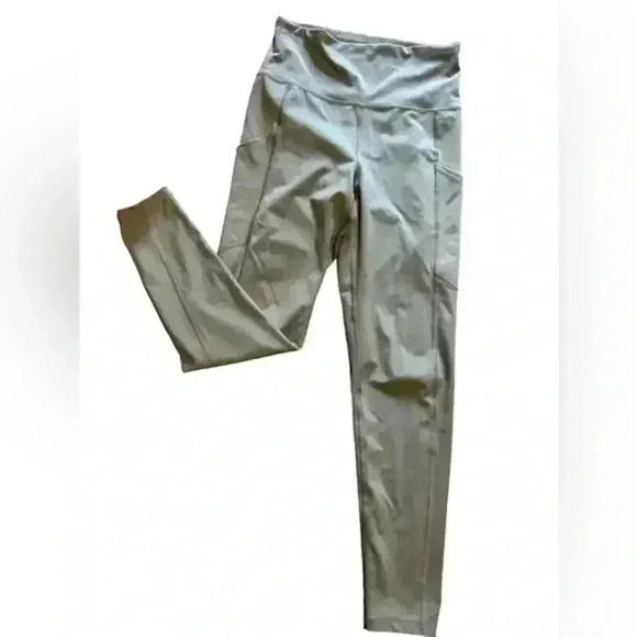 American Eagle The Everything Pocket Greenish‎ Khaki Leggings, M - Picture 1 of 4